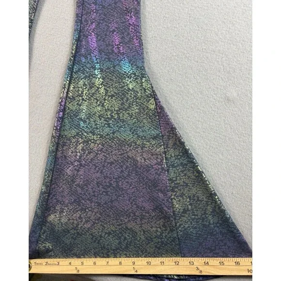 Spirithoods Iridescent Snakeskin Flare Jumpsuit Short Sleeve Collared Medium 1pc - Picture 11 of 16